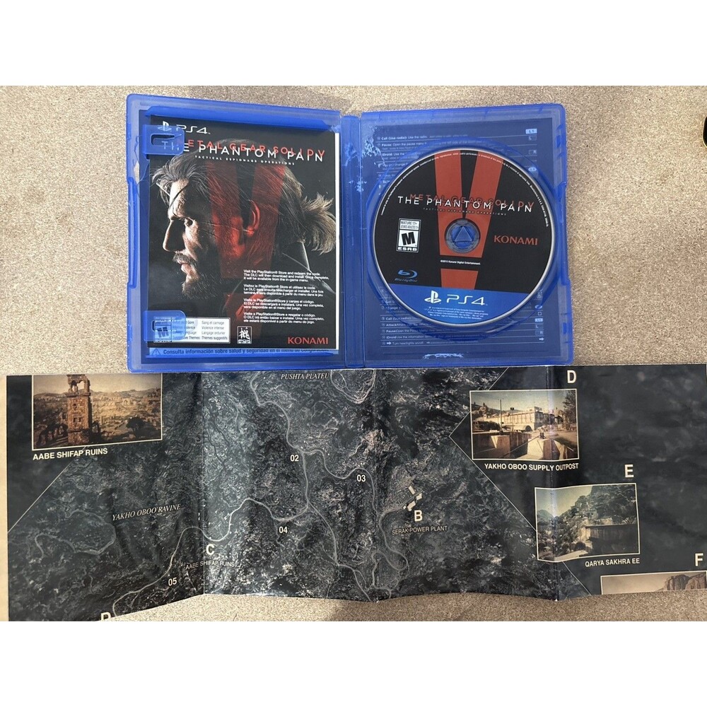Metal Gear Solid The Phantom Pain Day One Edition - CIB W Map & Manual